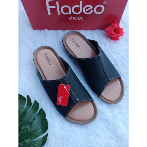 BRANDED sandal hak wedges selop wanita ibu ibu fladeo Limited