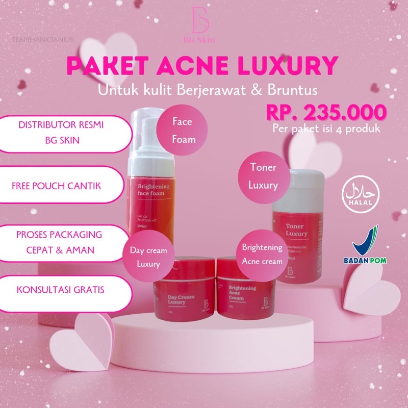 Jual BG SKIN ACNE LUXURY | Shopee Indonesia