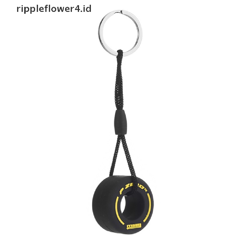 {rippleflower4.id} F1 Souvenir Balap Gantungan Kunci Ban Mobil Hadiah Gantungan Kunci Mobil Mini Unisex Key-Ring~