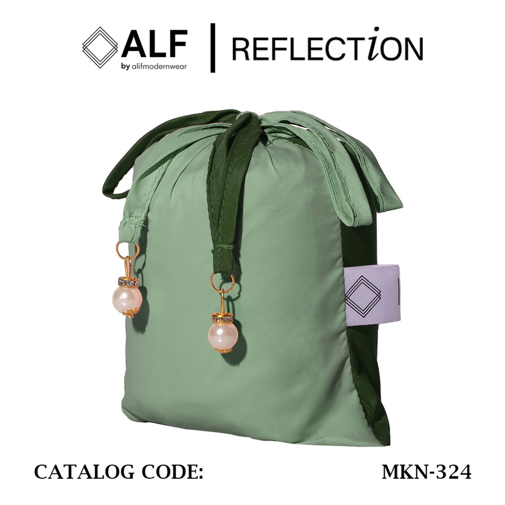 ALIF MUKENA MINI TWO TONE PARASUT PREMIUM KOREA TRAVEL - GARDENIA ( MKN-324 )