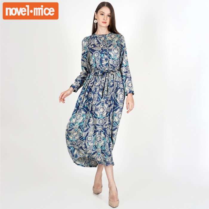 NOVEL MICE - GAMIS ETHNIC TUNIC PRINT BLUE PAISLEY DRESS