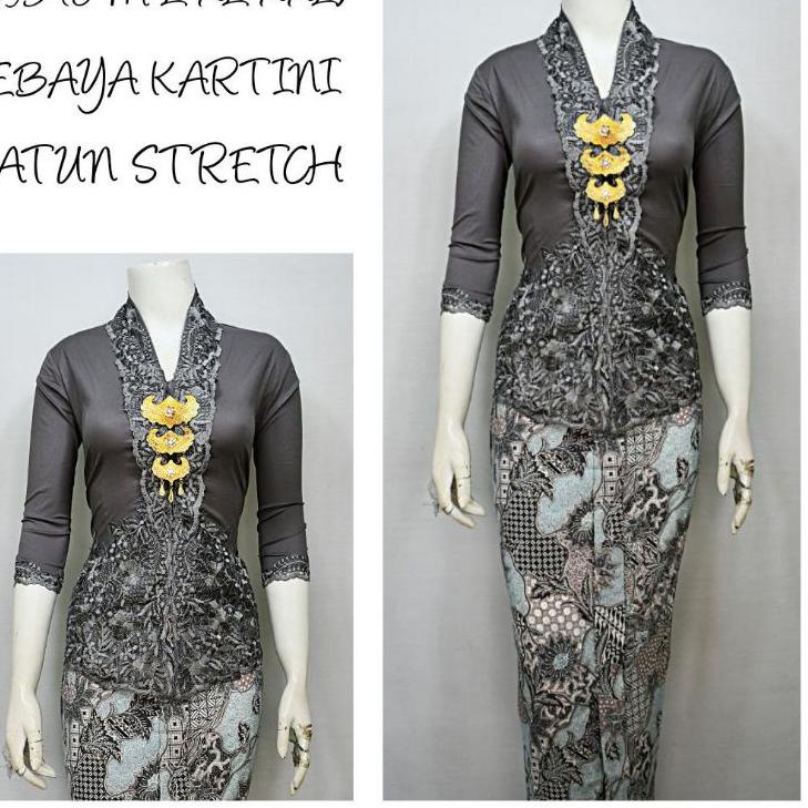 Tren Terbaru Indah KEBAYA KARTINI LENGAN 7/8 BORDIR SENADA KATUN STRETCH KEBAYA WISUDA KEBAYA KATUN 