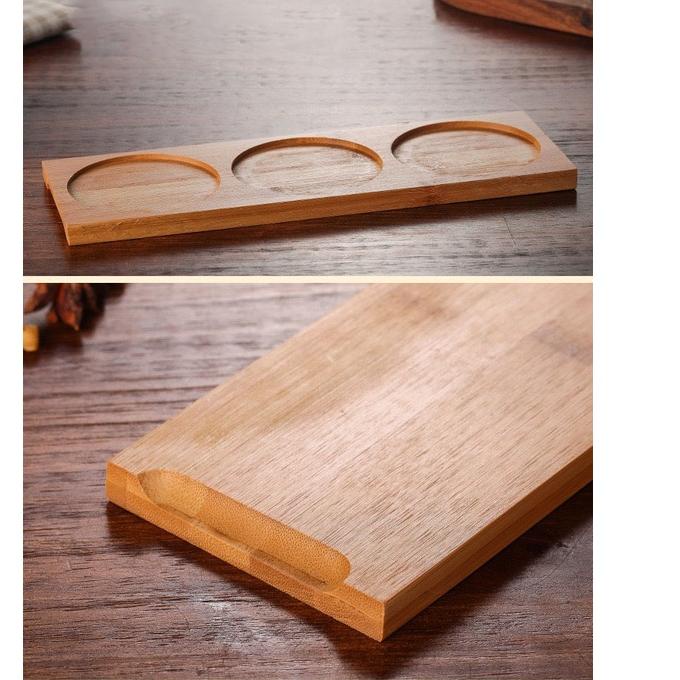 Murah Banget TEMPAT BUMBU KACA SET ISI 3 TOPLES DENGAN ALAS DAN PENUTUP KAYU / VINTAGE STORAGE JAR /