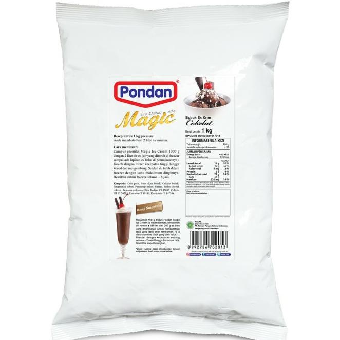 

Bahan Eskrim Pondan Rasa Coklat 1Kg / Bubuk Eskrim Premium