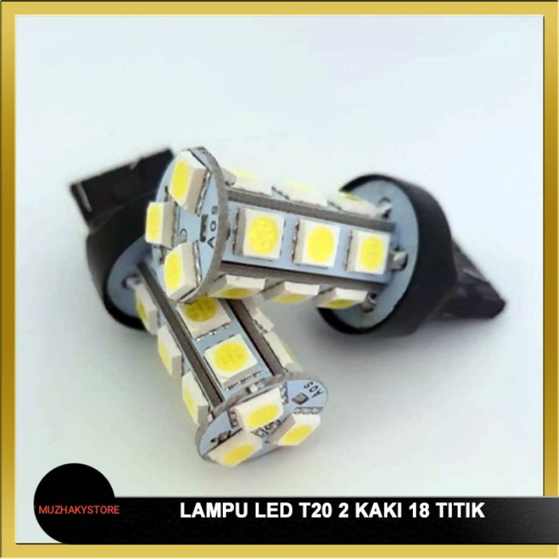 LAMPU LED REM T 20 2 KAKI LAMPU LED SEIN 18 TITIK ANEKA WARNA 2 KAKI