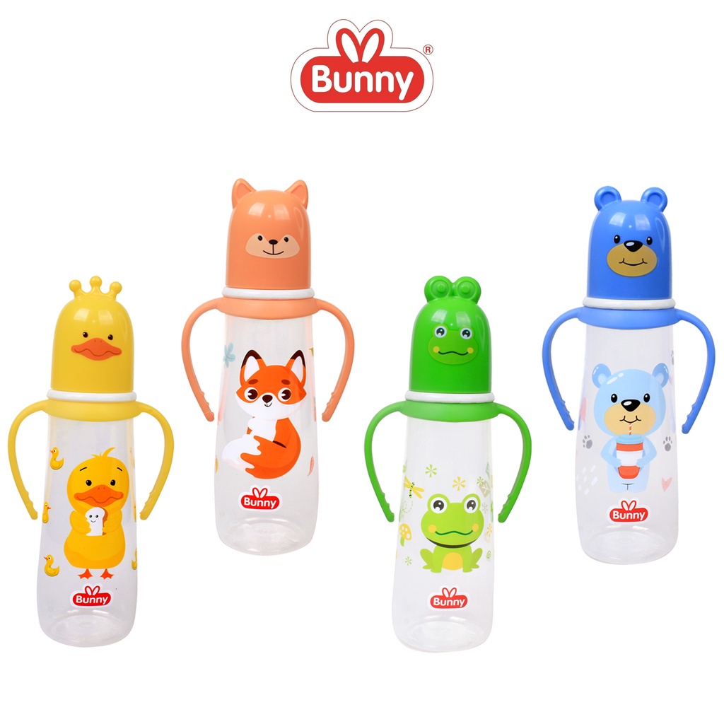 Lusty Bunny Character Feeding Bottle With Handle Botol Susu Bayi 250ml ADB-2418