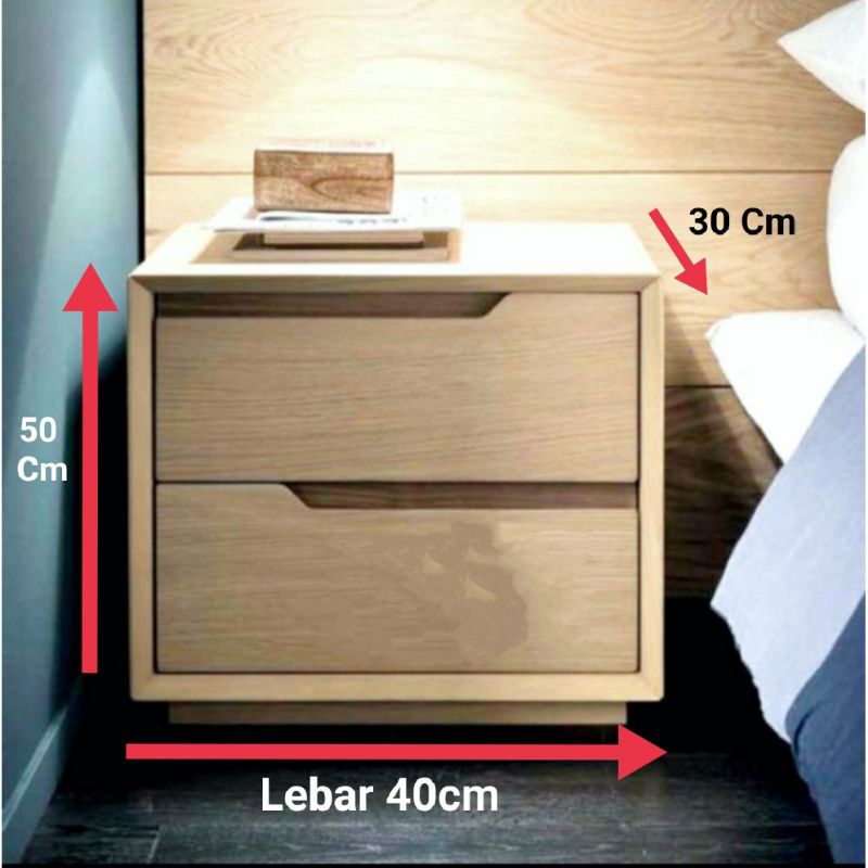 Meja Nakas minimalis meja kamar tidur minimalis nakas kayu panjang 40cm x 30cm x 50cm