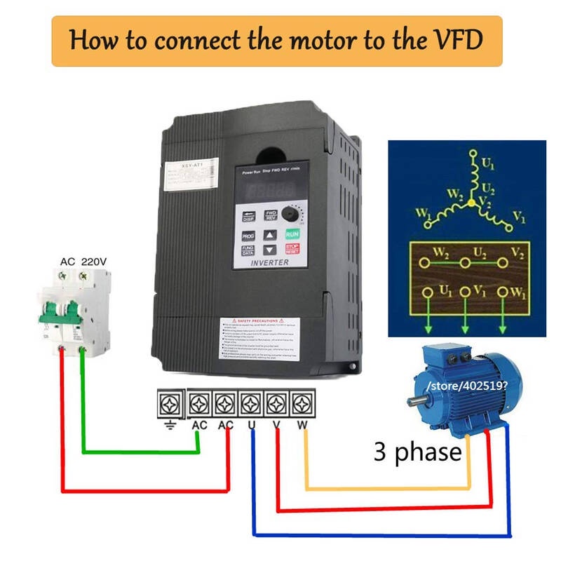 3 Phase Inverter VFD Frequency Motor Drive Speed Controller 2.2KW 3HP