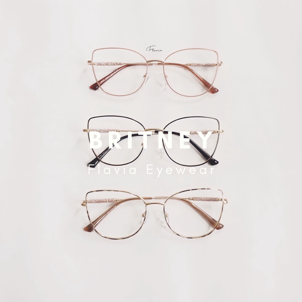 Flavia Eyewear- Frame Kacamata Britney Cat Eye Wanita Blueray