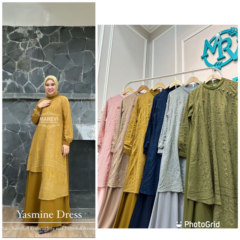 YASMIN DRESS BY MAREVI/DRESS PREMIUM/DRESS ORIGINAL/GAMIS MAREVI