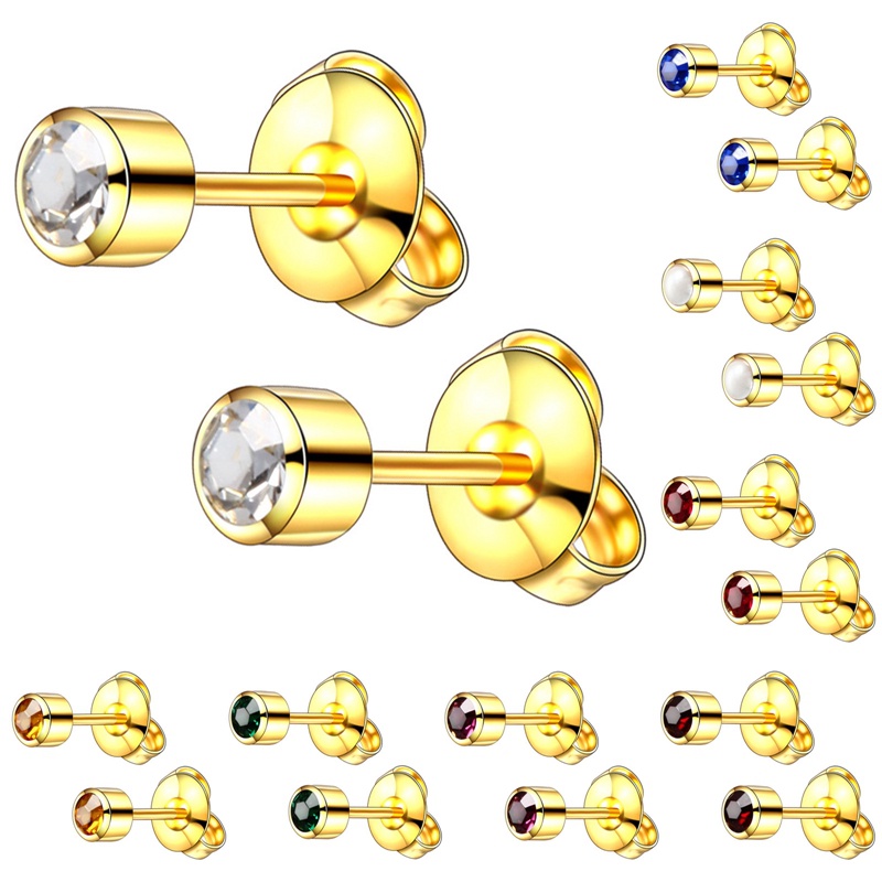 1pasang Wanita Gadis Berlian Imitasi Kristal Ear Stud Earrings Pesta Eelgant Earring Perhiasan Hadiah