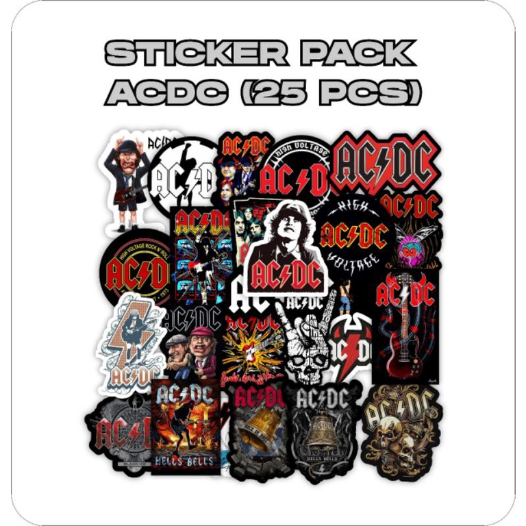 

STIKER STICKER BAND PAKET ISI 25PCS BAHAN GRAFTAC WATERPROOF HIGH QUALITY KECE BADAI SESUAI GAMBAR