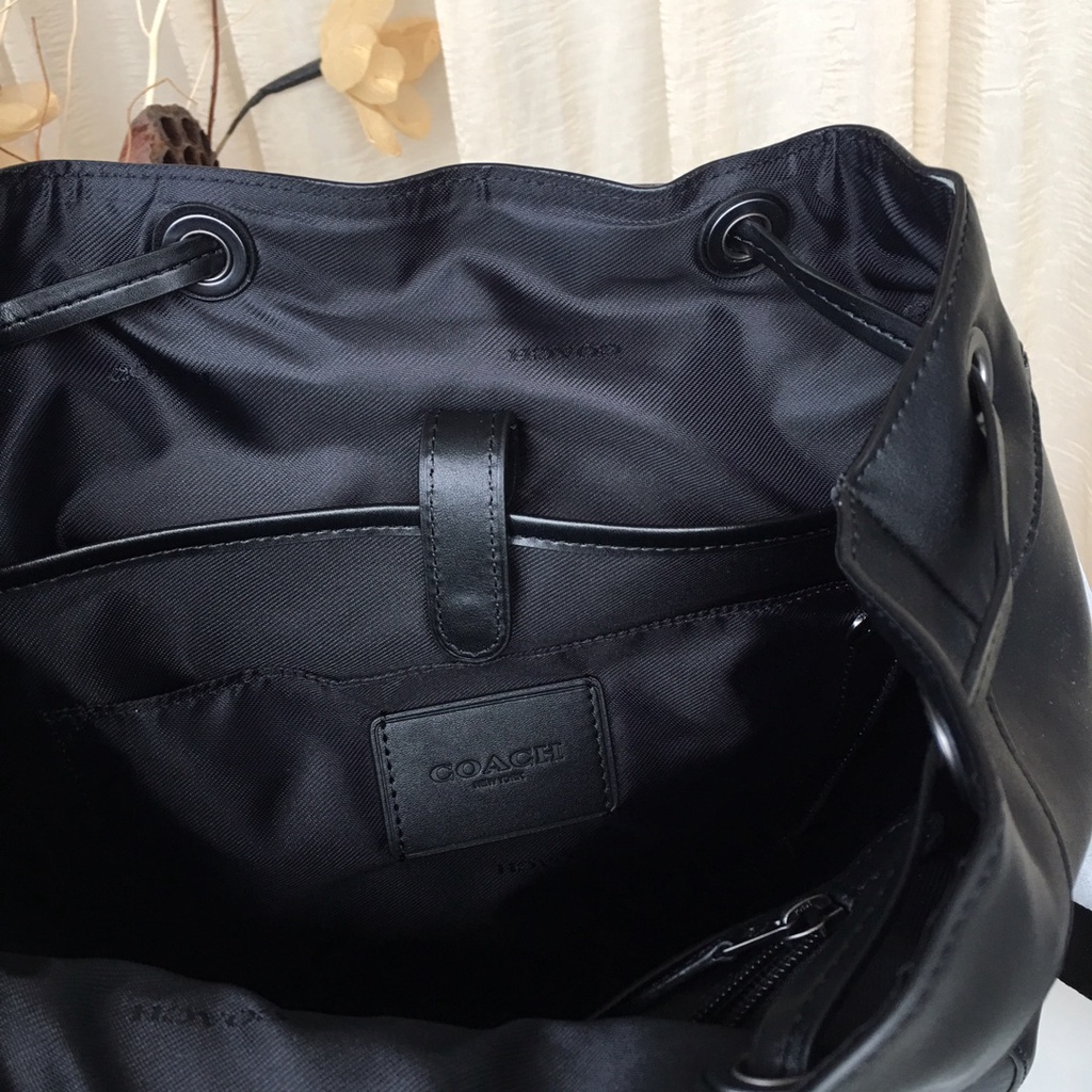 [Instant/Same Day] coach 36080  new men's double zipper backpack computer bag schoolbag beibao