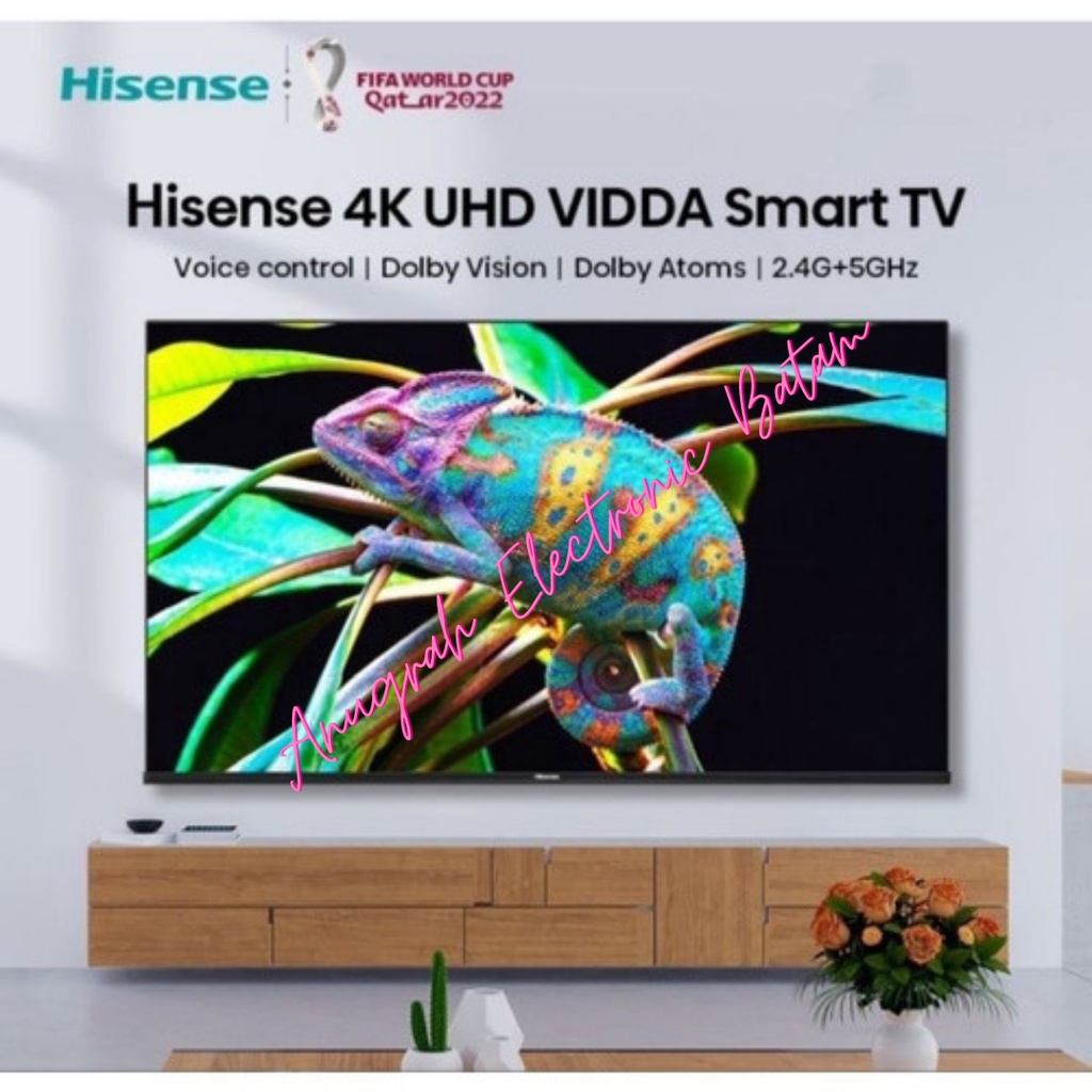 Jual Hisense TV 55 inch Vidaa Smart 4K UHD TVBezelles design Model