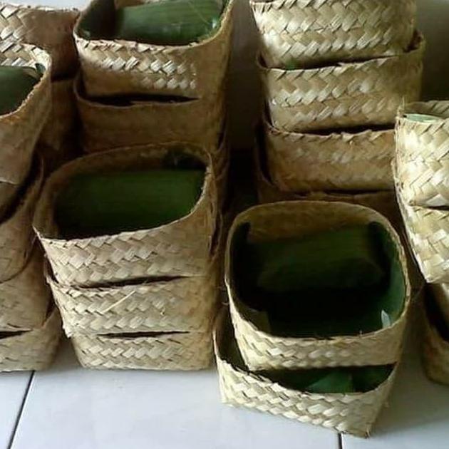 Terbaru 30 pcs Besek bambu 20*20*11 cm. Promo aF