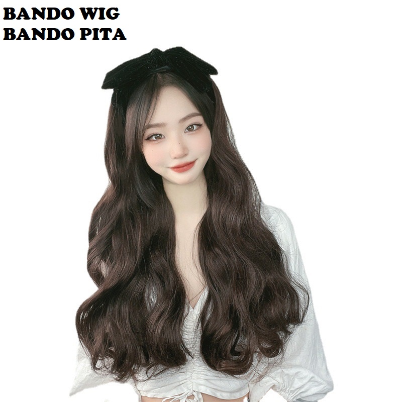 Wig Bando Cantik Simple Wanita Korean Version Model Panjang dan Sebahu (VHJKT)