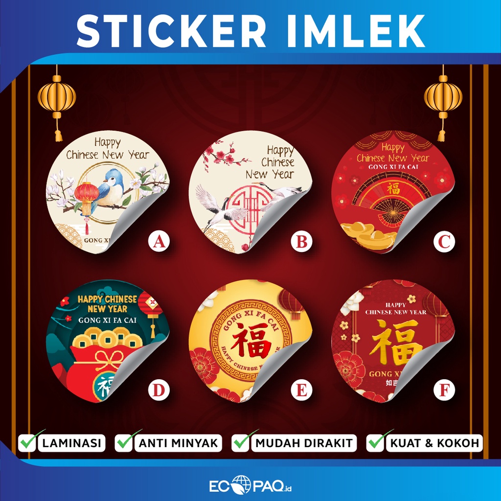 

Stiker Sticker Hiasan Aksesoris Imlek - Chinese New Year A2 (40 pcs)