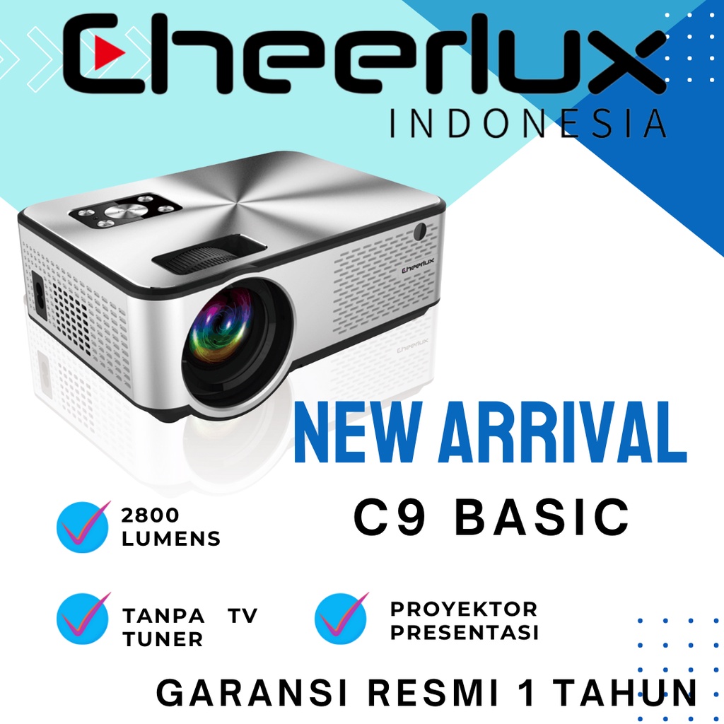 Proyektor Presentasi | CHEERLUX C9 | Proyektor CHEERLUX C9 BASIC 2800 Lumens