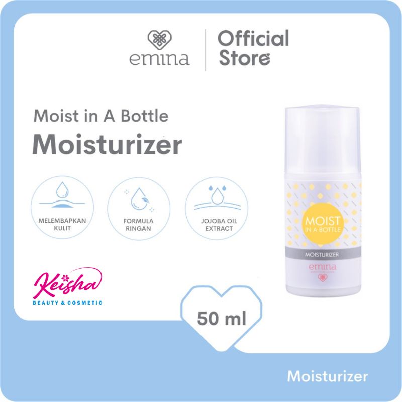 Emina Moist in a Bottle Moisturizer 50ml Pelembab Wajah BPOM