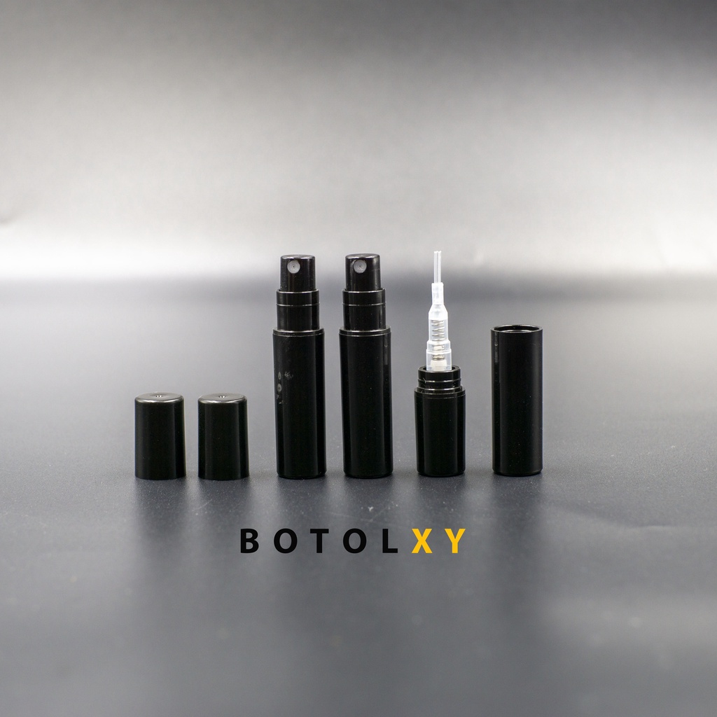 Botol Pen Spray 2ml Plastik Hitam - Tester / Sample Parfum Travel Size