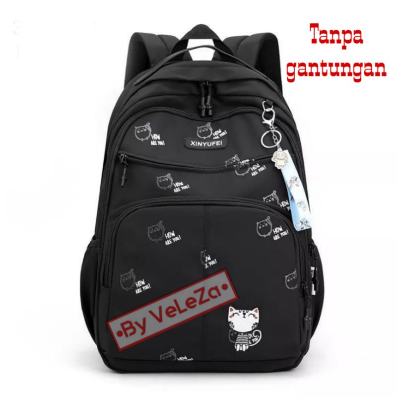 Tas Ransel Anak Canvas VeLeZa Free Botol minum - Tas Ransel Anak - Tas Anak