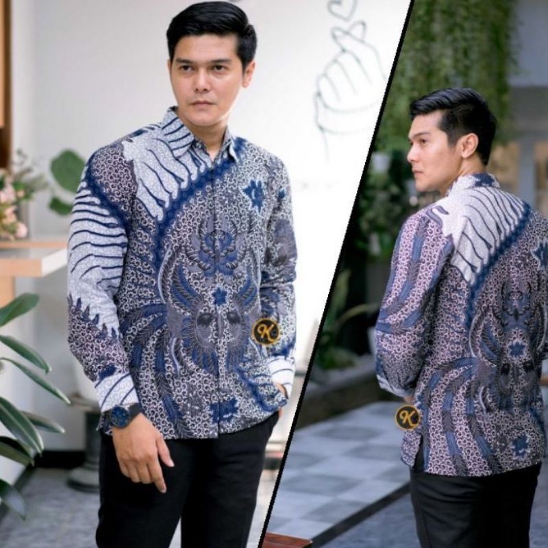 Kemeja batik lengan panjang size m l xl xxl xxxl