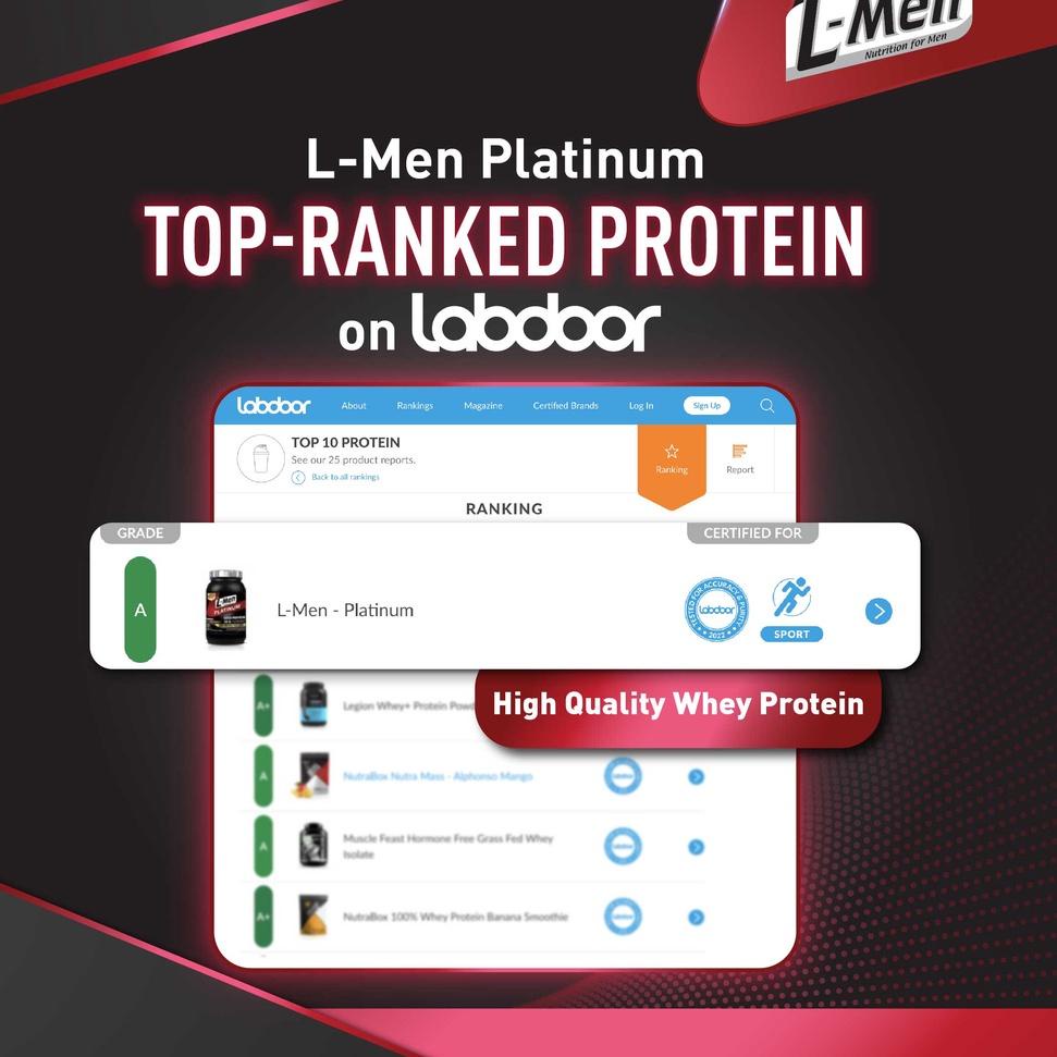 

[P-I2I] ㊛] L-Men Platinum Choco Latte Box (25g protein/serving) - Suplemen Tinggi Whey Protein Rendah Lemak-terviral