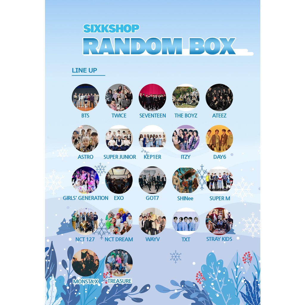 K-POP Idol Random Lucky Box (MD, Album, Magazine) ATEEZ, BLACKPINK, BTS, GOT7, ITZY, NCT, Stray Kids