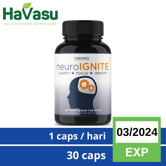 Havasu Nutrition Neuroignite - Brain Supplement - Vitamin Otak untuk daya ingat &amp; fokus