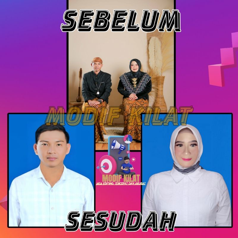 Edit foto / Jasa edit foto / edit foto jas / edit background / edit jilbab / edit foto keluarga /edit full body / edit simetris wajah