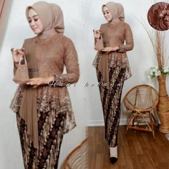 SET KEBAYA MODERN KEBAYA BRUKAT TILE KEBAYA WISUDA KEBAYA SELENDANG