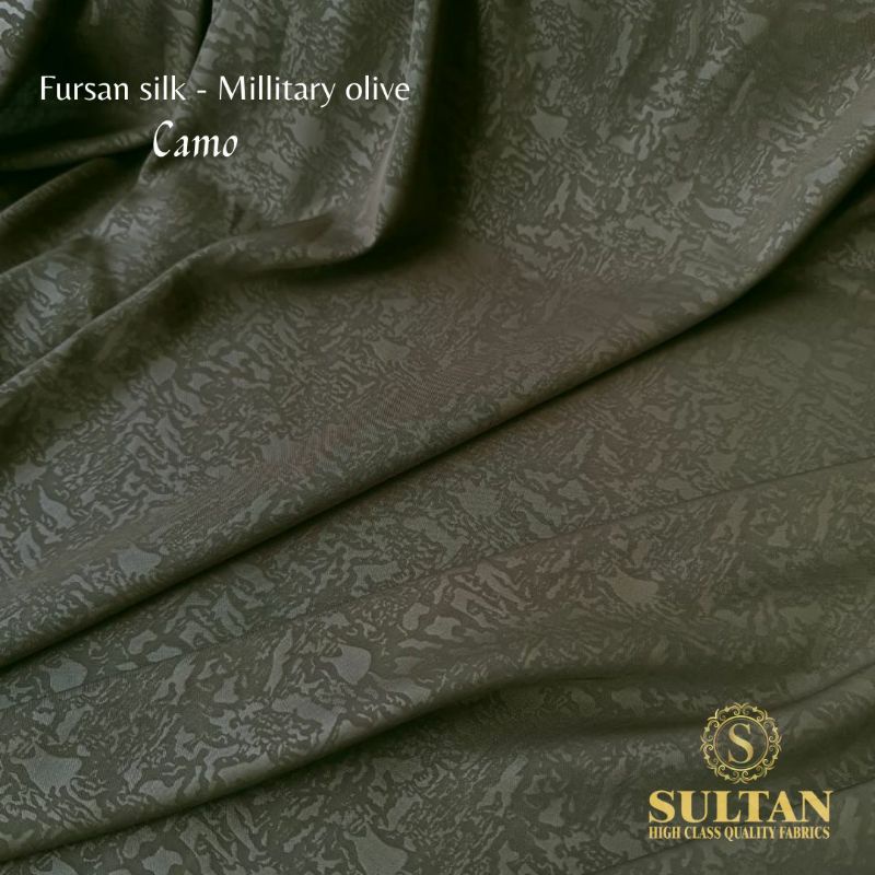 Kain Abaya Sultan Furusiyah Silk Emboss Camo/ Fursan Silk (nama lama)