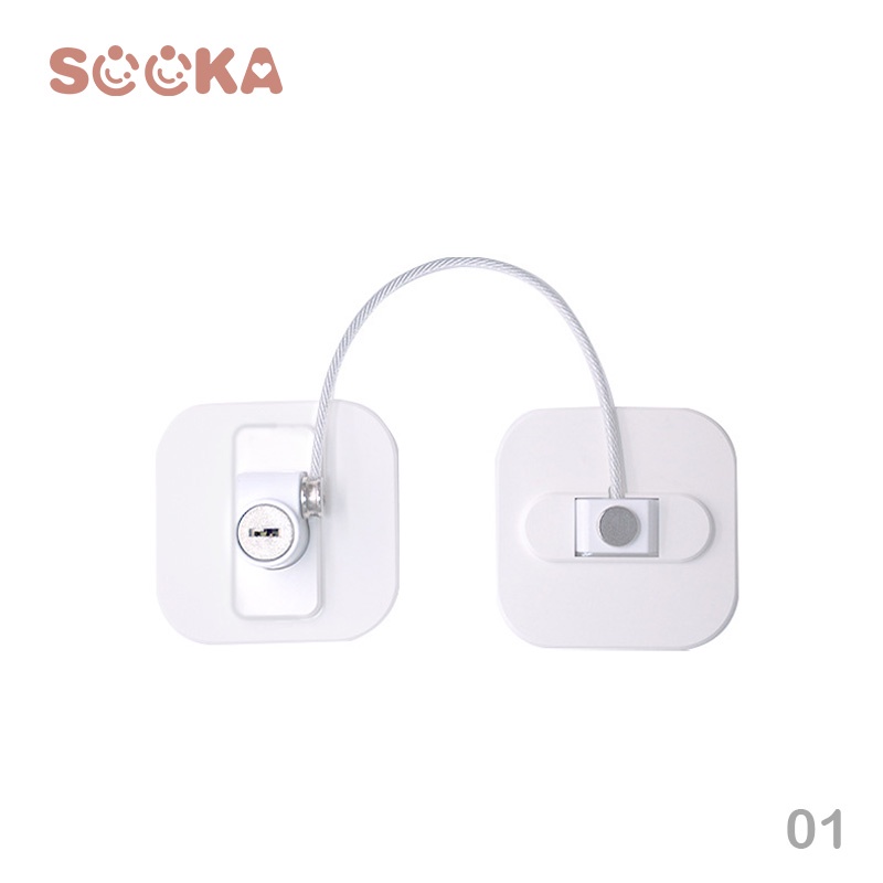 SOOKA Kunci Pengaman Lemari / Laci /Pintu /Kulkas Anti Jatuh Untuk Melindungi Bayi / Anak SK-EBA1108