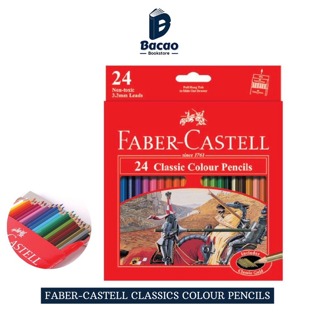 

24 Classic Colour Pencils by Faber-Castell Pensil Warna