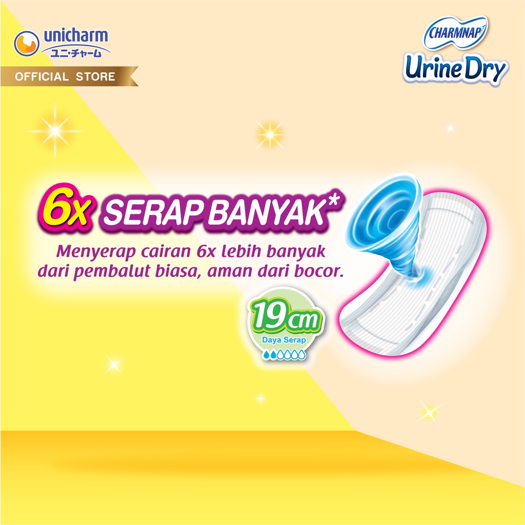 CHARMNAP Urine Dry 19cm 12pads Pembalut Urine