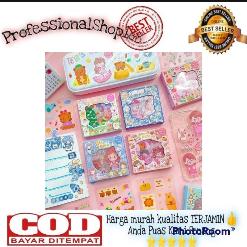 

PS - Stiker 100 lembar Waterproof maimao / sticker botol minum tumblr lucu viral korea 1 box