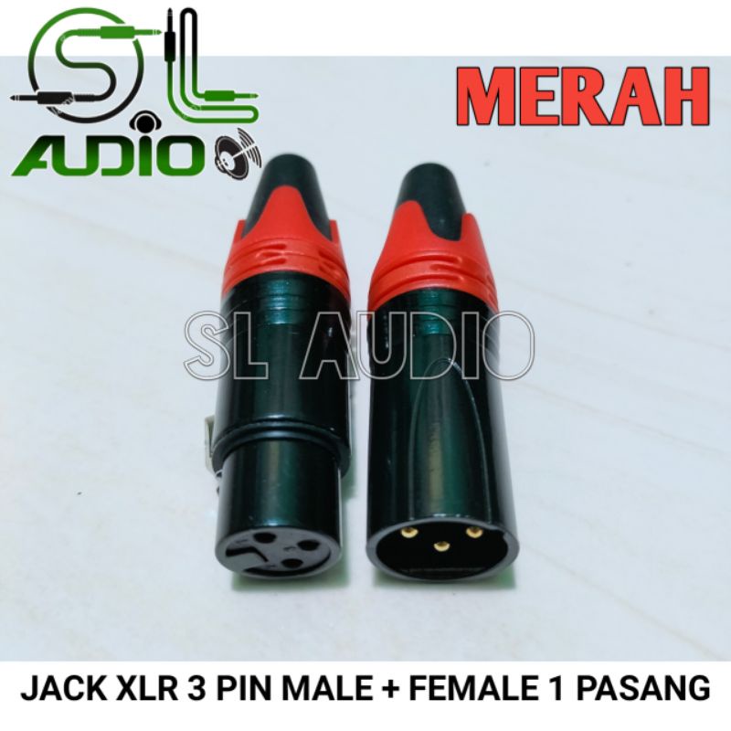 Jek xlr canon sepasang / jack mic yonglun terlaris