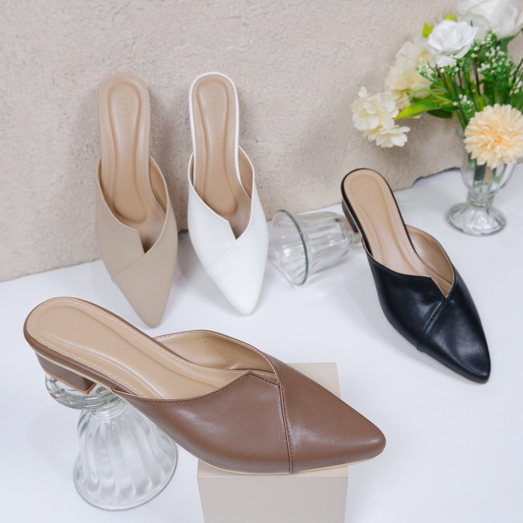 Padushee.id - sepatu wanita || AUREL || heels wanita 3 cm / mules wanita