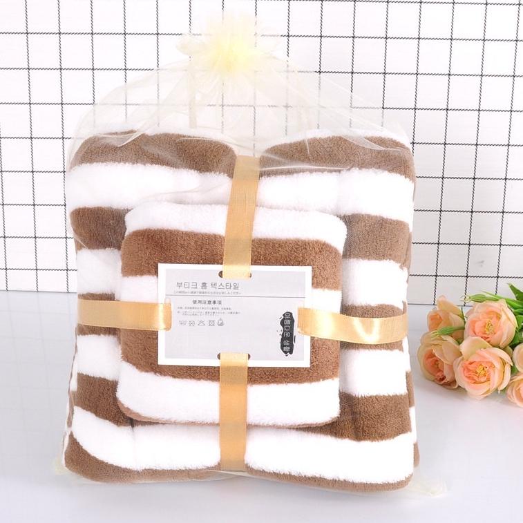 M9H0 [HY.OLSHOP12] Handuk Korea Set 2in1 Handuk Mandi Handuk Wajah/ Handuk fiber Handuk Mandi Dewasa