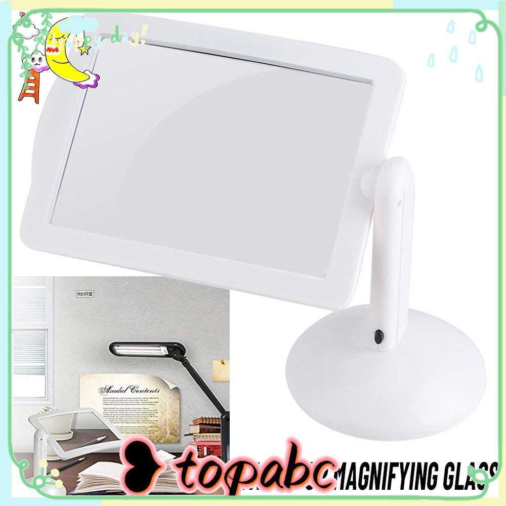 Top Tabletop magnifying glass Portable Dengan 2lampu LED Profesional 3X