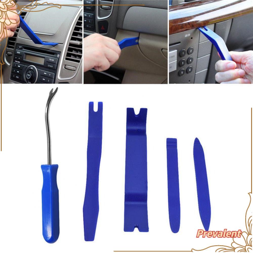 Preva 5Pcs/set Alat Bongkar Pasang Audio Mobil Auto Hot Audio GPS Interior Exterior Tools Untuk Reparing Open Dash Moulding Trim