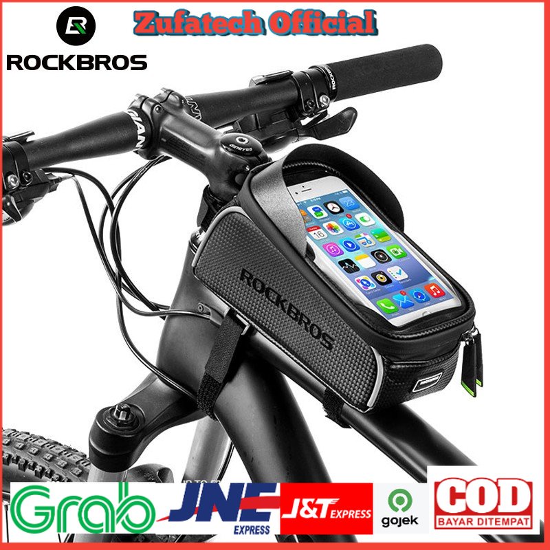 Rockbros Tas Sepeda Waterproof untuk 6.0 inch Smartphone - 017-1 - Black