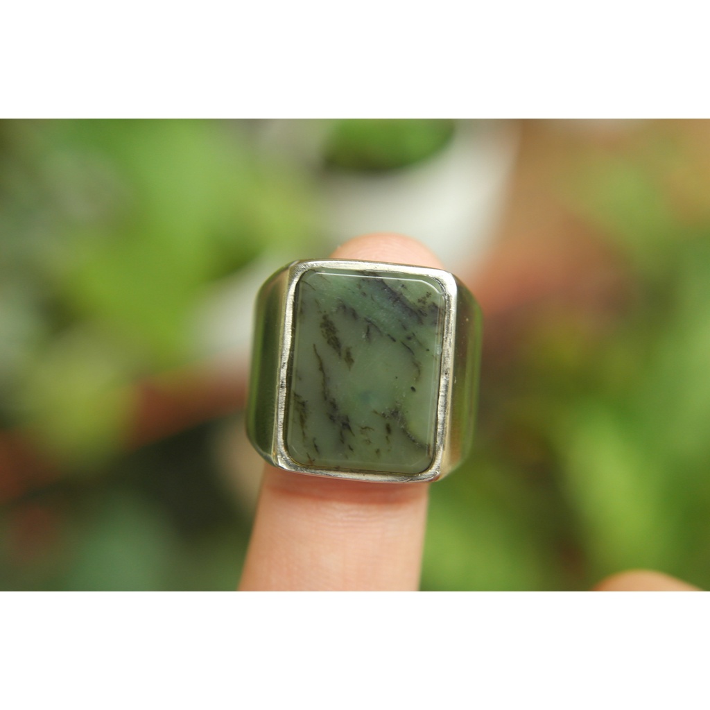 Natural Giok Aceh Ring 8 Kode Y345
