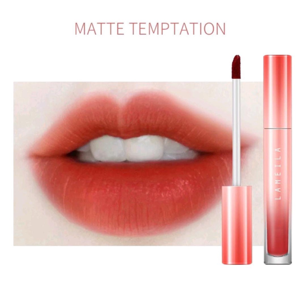 LAMEILA Hot Pink Lip Glaze Matte Lipstick Lip Gloss Lipstik waterproof