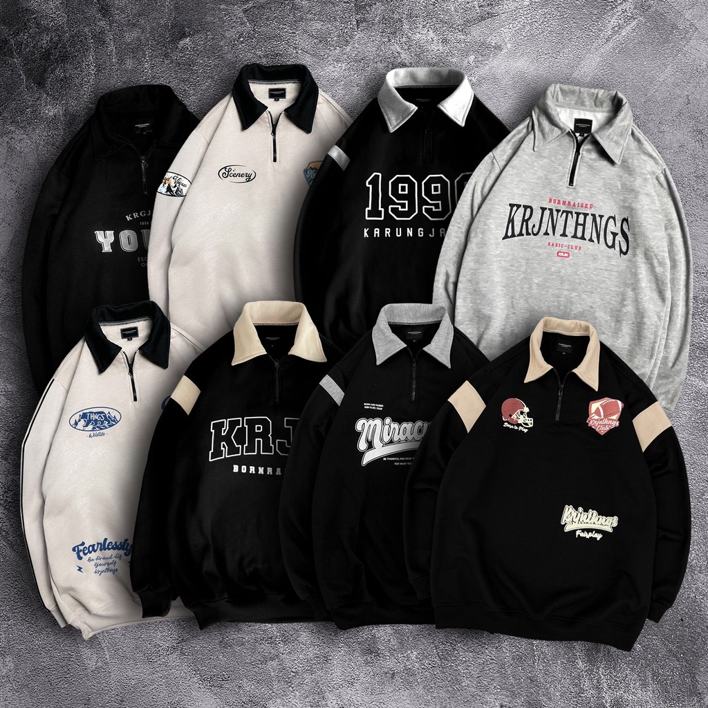 SWEATER RUGBY/HALFZIP