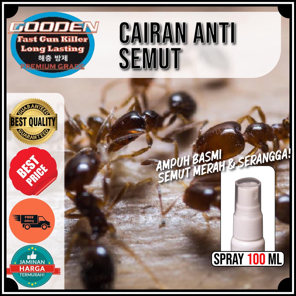 CAIRAN ANTI SEMUT Hitam GOODEN 100 Ml Cairan Pengusir Semut Merah Semuh Titam Obat Anti Semut Racun 