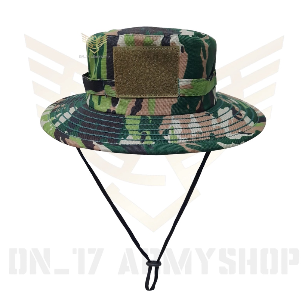 Topi Rimba Loreng Kasad / NKRI + Kawat Velbed Cerah Terbaru