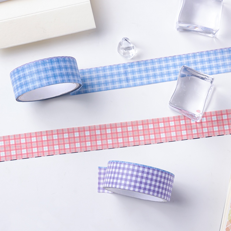 Ins Plaid Series Washi Tape Buku Pegangan Siswa Deco DIY Tape Stiker