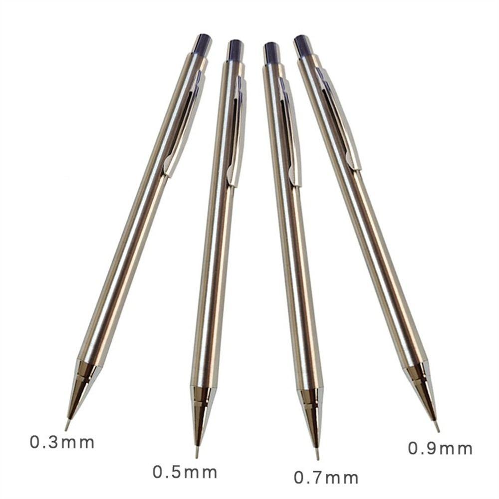 Lanfy Pensil Otomatis Perlengkapan Sekolah Alat Tulis Menulis 0.3mm/0.5mm/0.7mm/0.9mm Mahasiswa Seni Menggambar Baling Pensil