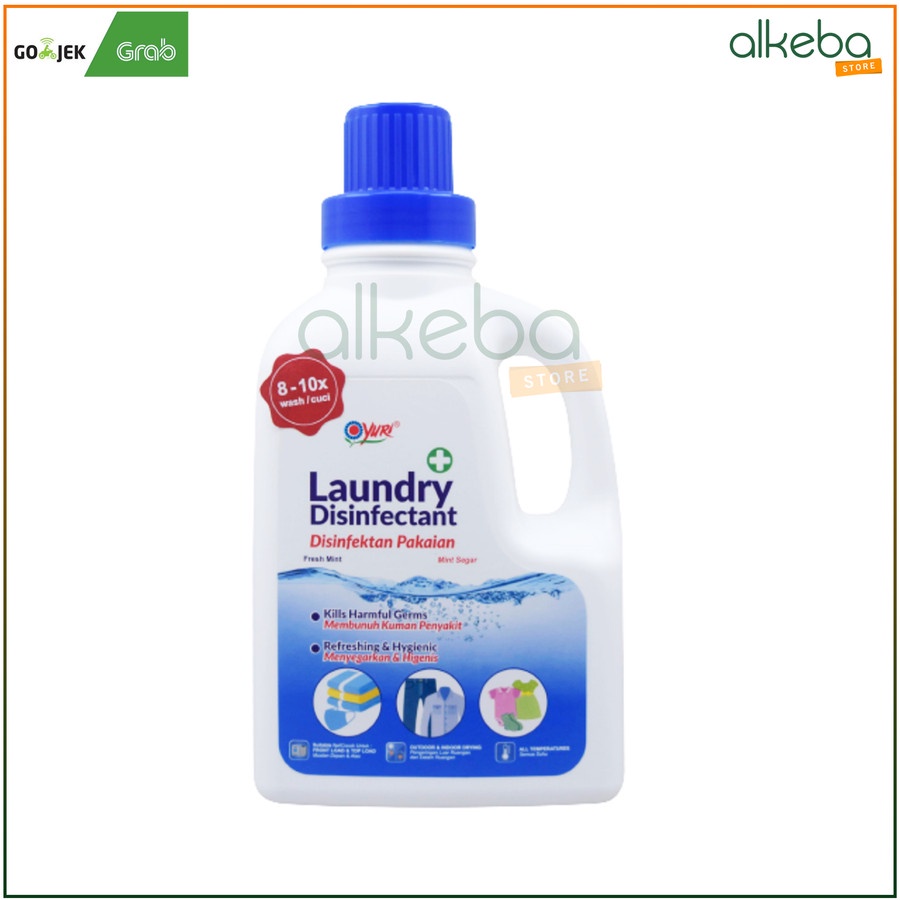 Yuri Laundry Desinfectant / Disinfektan Pakaian Fresh Mint 1000 ml